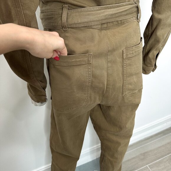 Joe’s Jeans Rika Workwear Utility Jumpsuit in Uniform Army Green Women's Size L - Picture 12 of 15